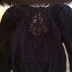Free People black eyelet top